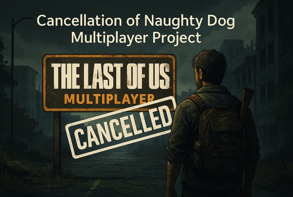 cancelamento do multiplayer de The Last of Us, com cenário pós-apocalíptico e foco no futuro criativ