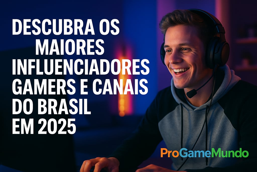 Gamer sorridente em setup moderno com título do artigo
