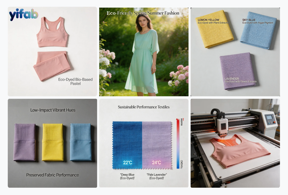 Eco-friendly dyed pastel fabrics for spring/summer 2026