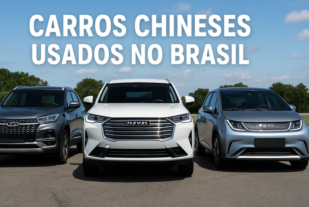 Carros chineses usados no Brasil em destaque, BYD Dolphin, Chery Tiggo 8 e GWM Haval H6