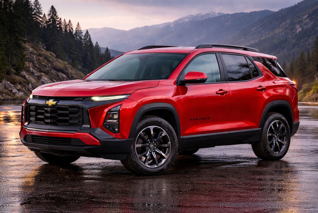 Chevrolet Equinox 2027 vermelho com nova transmissão automática de 8 marchas