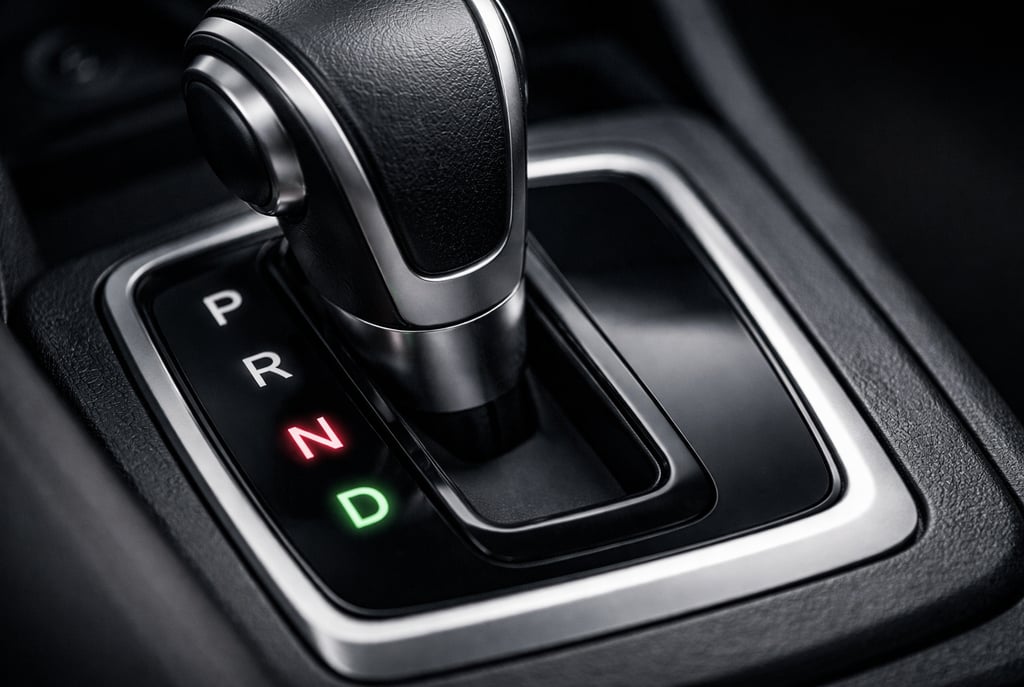 como dirigir carro automatico mostrando marcha PRND do câmbio automático