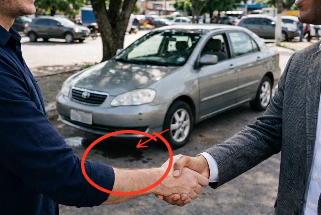 golpe na compra de carro usado entre particulares durante negociação