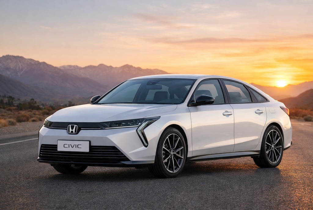 Honda Civic 2027 nova geração com sistema híbrido e design atualizado