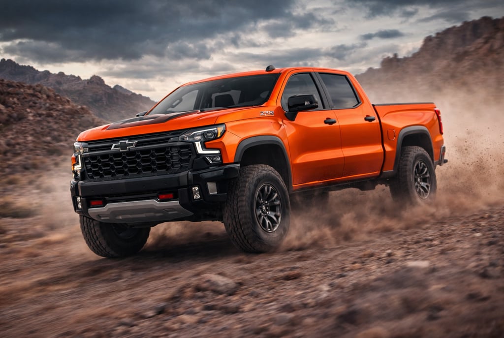 Chevrolet Silverado ZR2 2027 em off-road com novos motores e visual agressivo