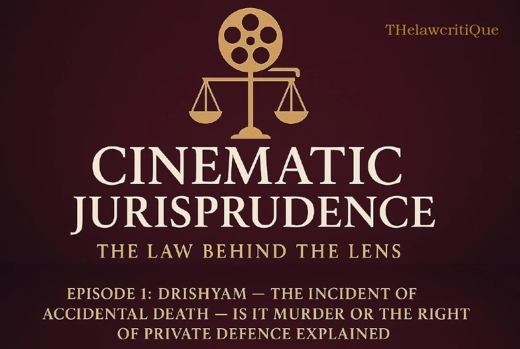 Episode 1 - Drishyam The Accidental Death Was it Murder of Right of Private Defence
