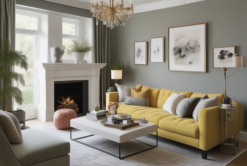 Curtains frame a window in a bright room.