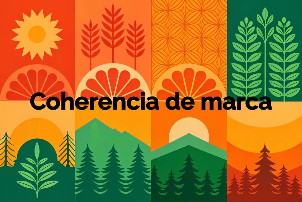 imagen prediseñada con una paleta de colores gradual mostrando coherencia de marca