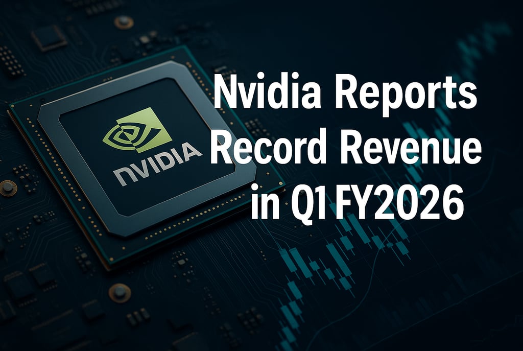 Nvidia Q1 FY2026 revenue infographic highlighting AI-driven growth and market surge