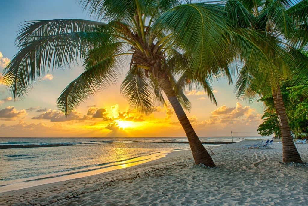 Sunny beach in Barbados