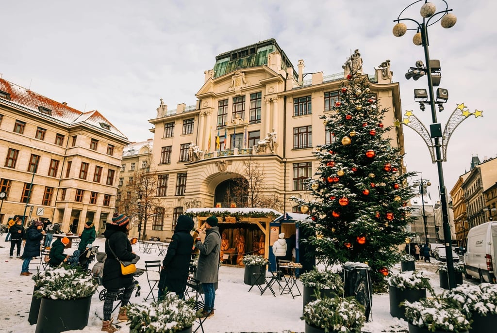 Christmas tree in the Prague Old Town