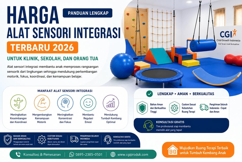 Harga alat sensori integrasi terbaru untuk klinik, sekolah, dan terapi anak berkebutuhan khusus