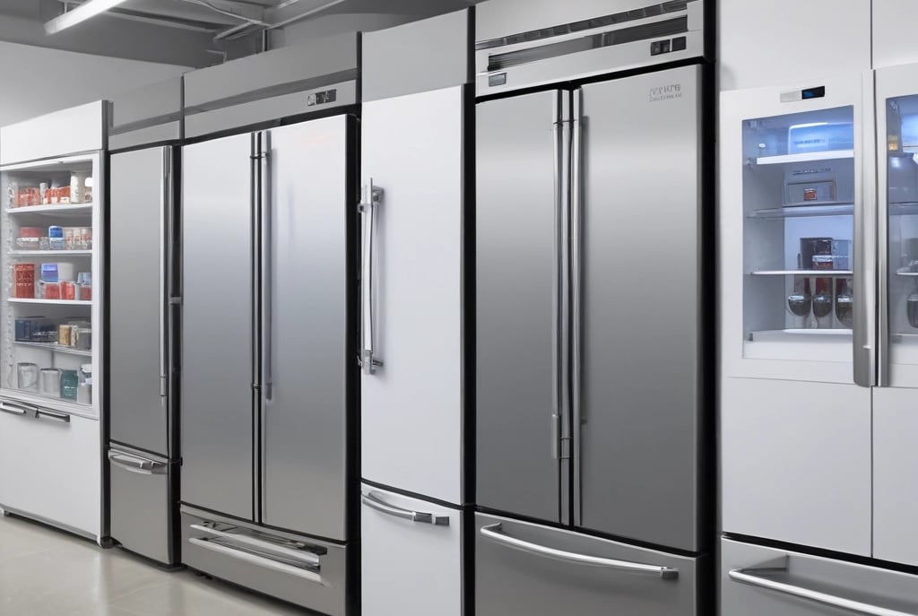 a refrigerator with a refrigerator and refrigerator freezer