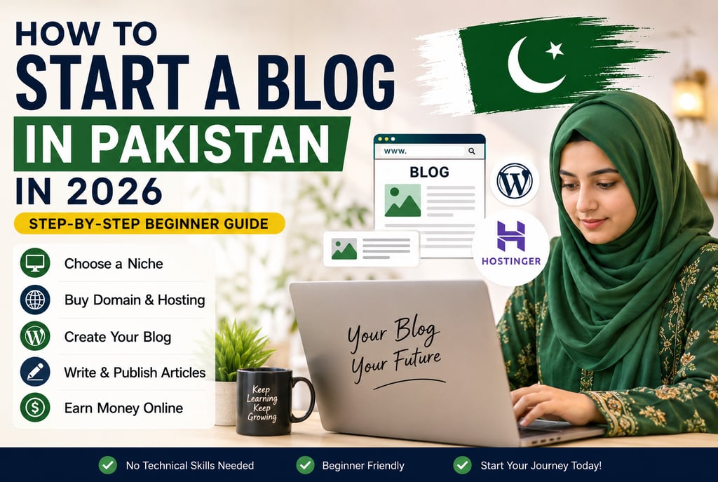 How to start a blog in Pakistan in 2026 beginner guide