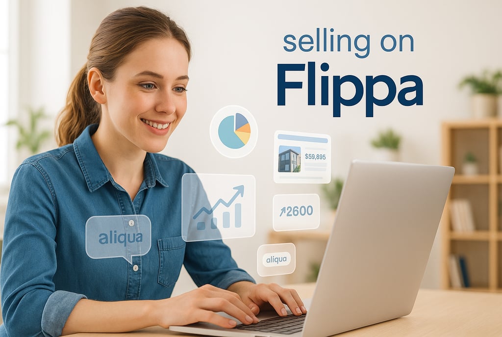 Woman selling website on Flippa.