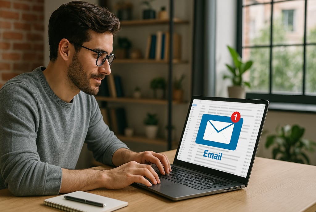 Freelancer using email marketing to grow business