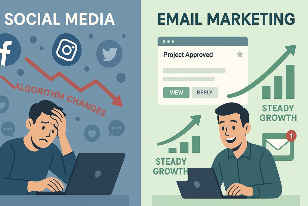 Email marketing vs social media for freelancers