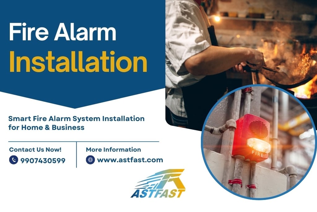 Fire safety alarm fitted in restaurant