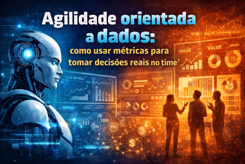 Agilidade orientada a dados com análise de métricas, IA e tomada de decisão baseada em dados no time