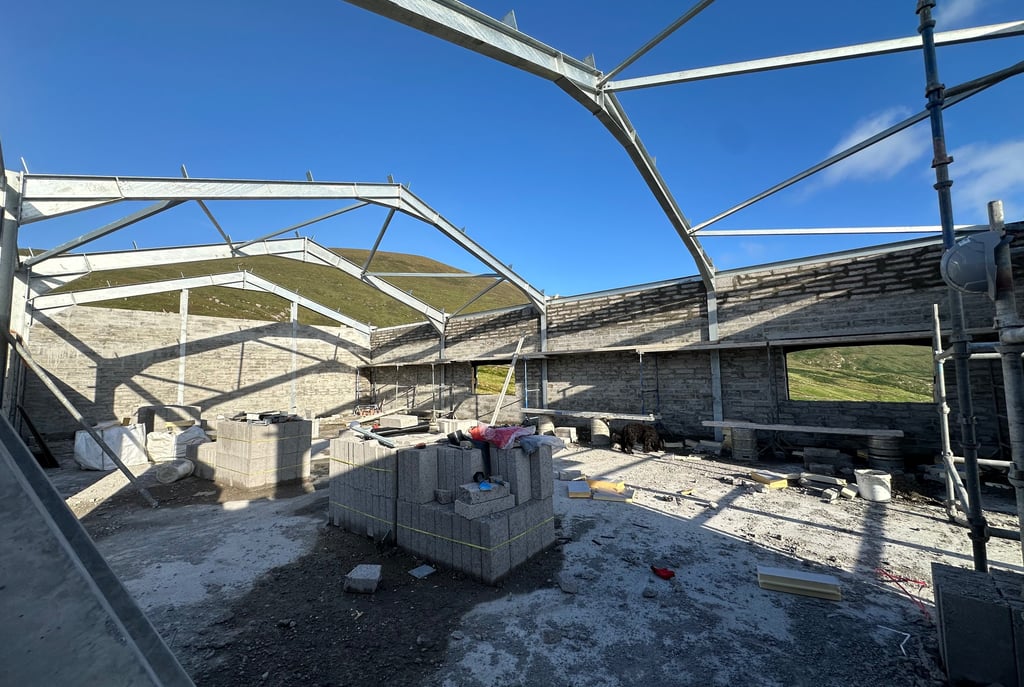 New refurbished steel frame going up