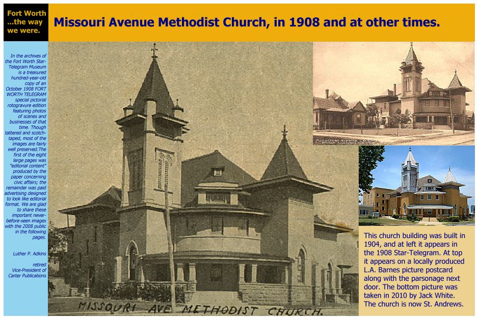 Saint Andrews UMC building in 1908.