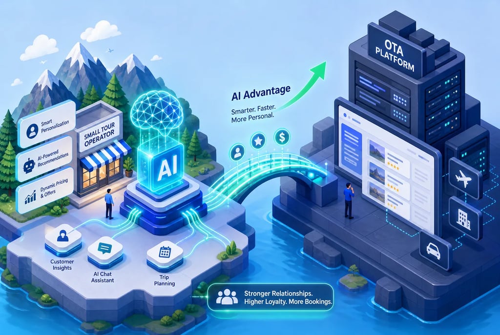 how can small tour operators use ai to compete with major otas and win more direct bookings
