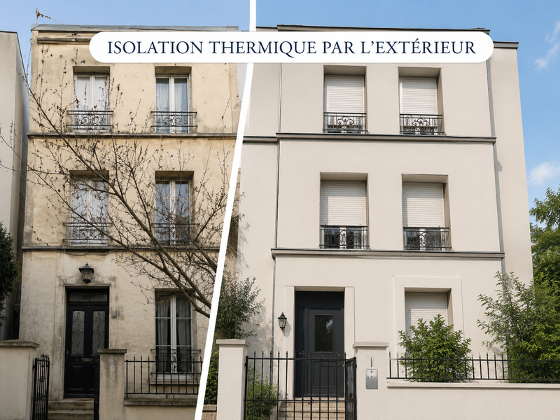 Travaux d'enduit de façade réalisés par SAN BAT RENOV à Paris et en Île-de-France