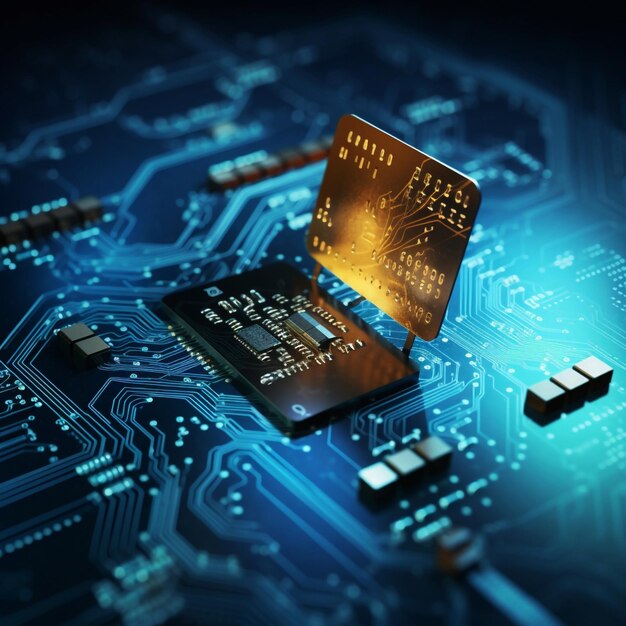 imagem mostra um processador de computador na placa mãe