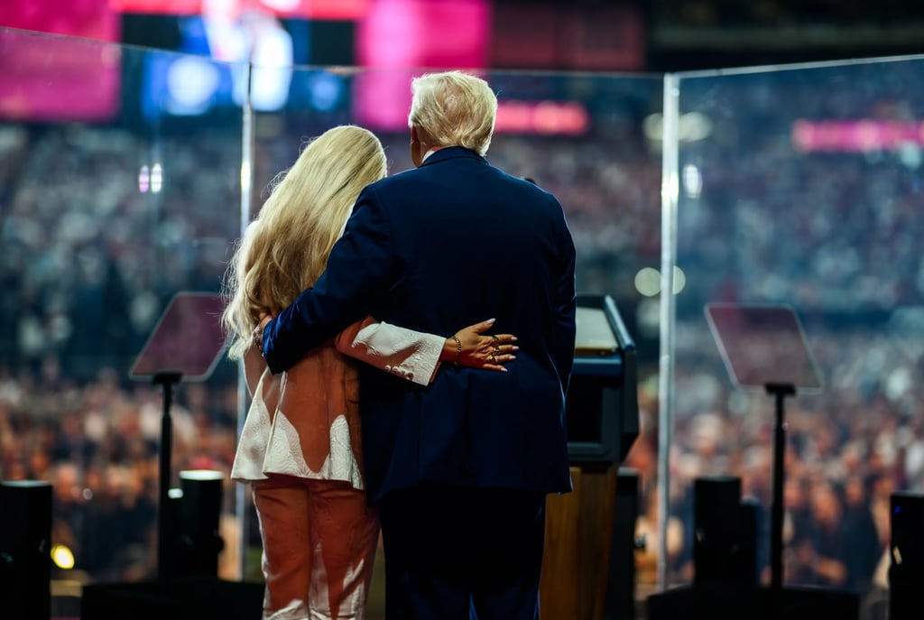 President Donald Trump attends the Memorial Service for Charlie Kirk