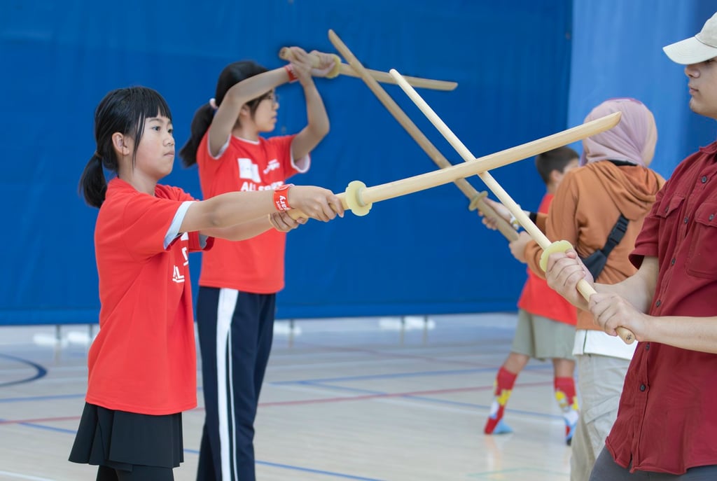 Youth kenjutsu at Sport Calgary's All Sport One Day event