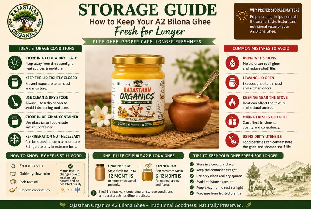 How to Keep Your A2 Bilona Ghee Fresh for Longer