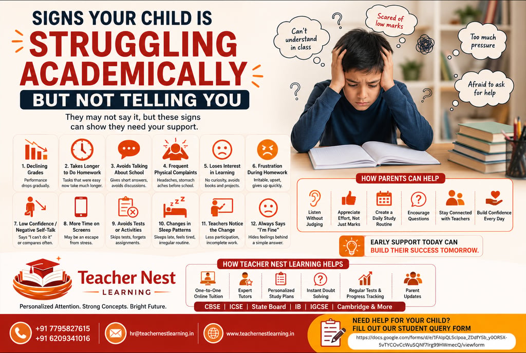 signs that your child is struggling