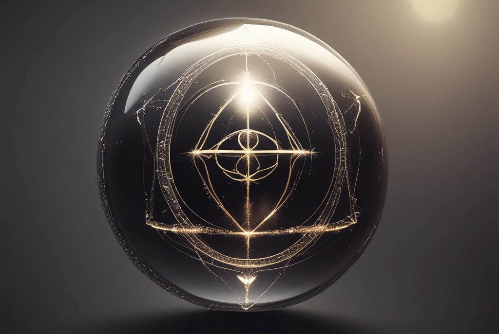 A serene image of a person meditating surrounded by glowing numerology symbols and cosmic patterns.