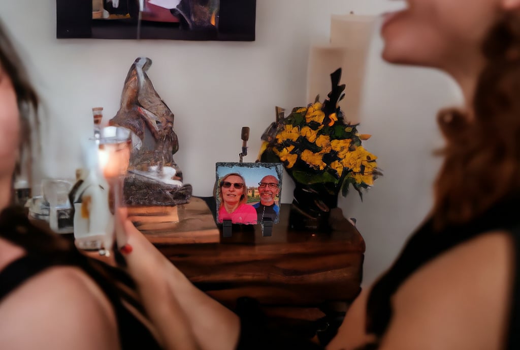 Peronsalised photo slate in a lounge