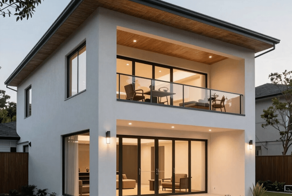 Cozy Scandinavian-style interior with fresh paint and elegant restoration details capturing a bright workspace atmosphere.