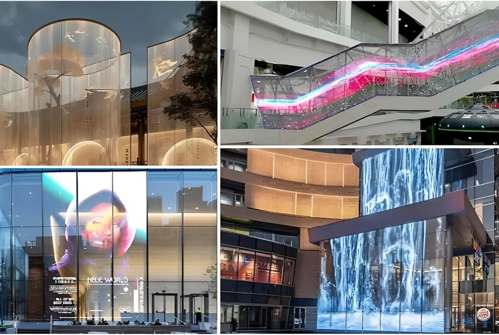 What are the applicable scenarios for flexible transparent LED screens?