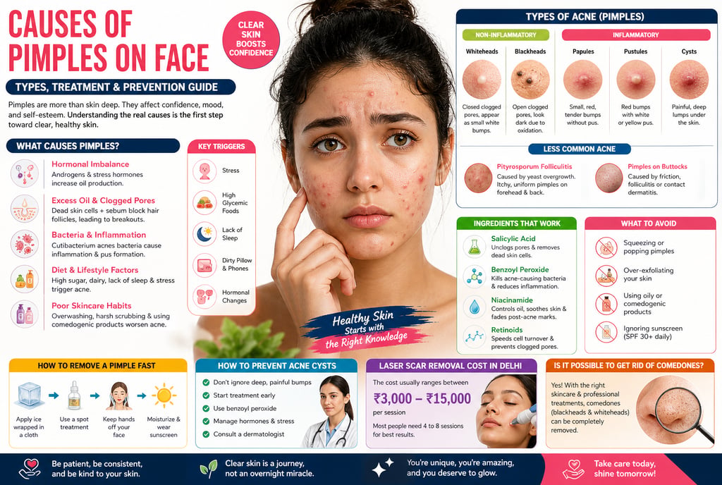 Causes of pimples on face