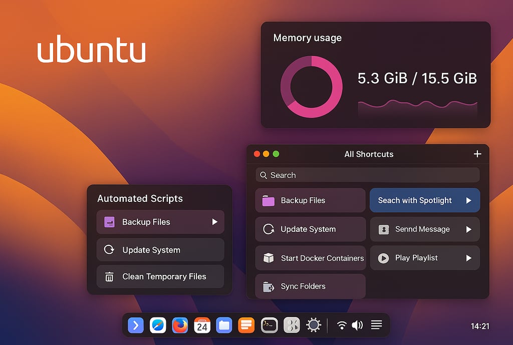 Ubuntu Gráficos de Memória e Scripts Automatizados