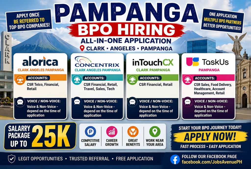 BPO Jobs Call Center Jobs Pampanga Alorica Hiring Concentrix Hiring BPO Assessment