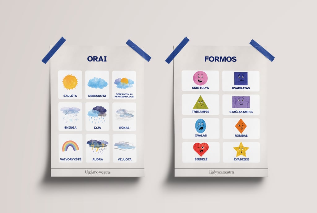 Ugdymo meistrai edukacininiai plakatai Ugnė Ugenskaitė-Joskaudė datflamie