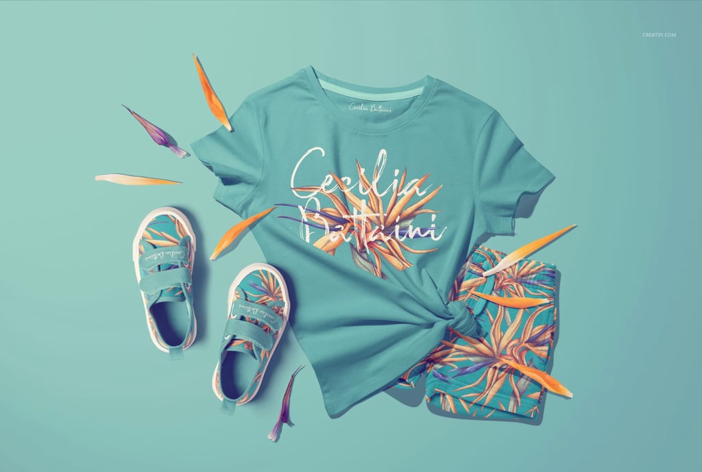 Kids Clothing featuring a floral pattern