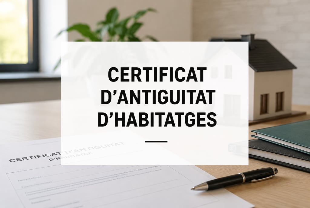 Certificat d'antiguitat d'habitatges per tràmits urbanístics i cadastrals osona i vallès oriental