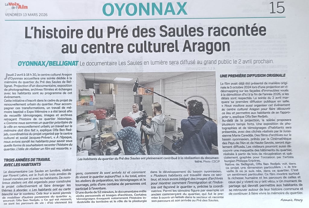 Voix de l'Ain pré des Saules 13 mars 2026