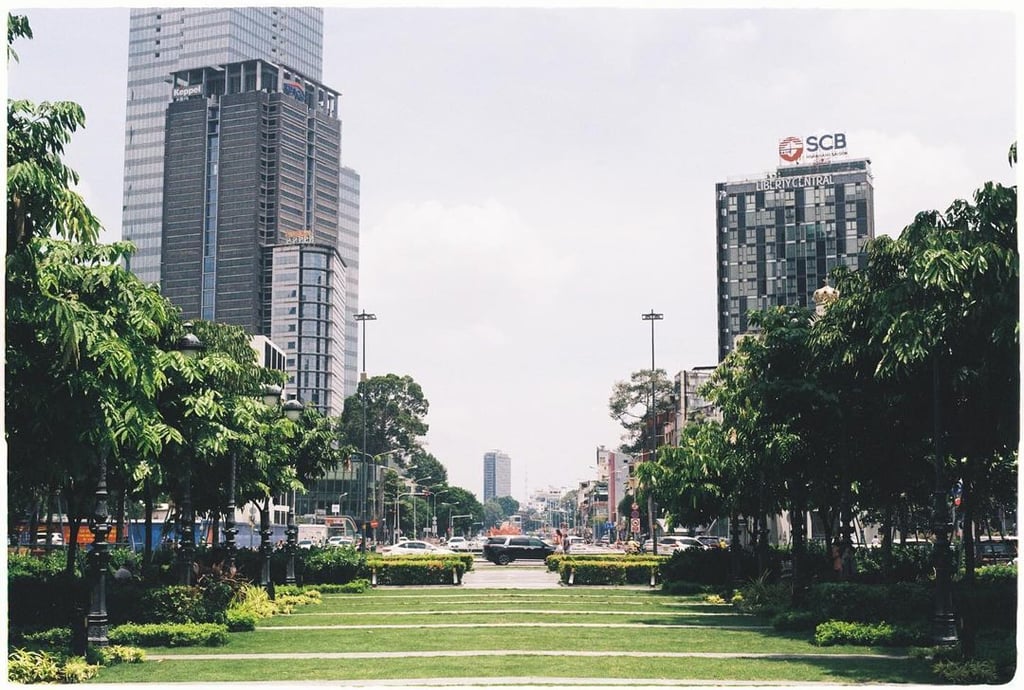 Saigon city view shot on film
