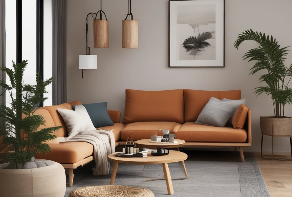 Japandi-style living room