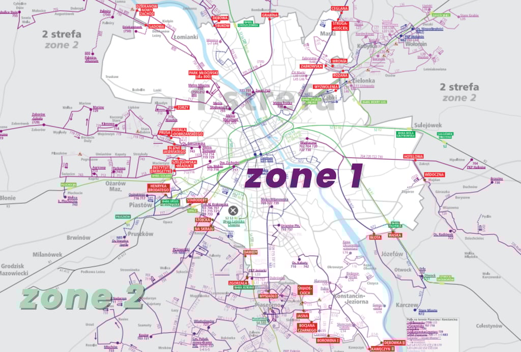 warsaw zones map