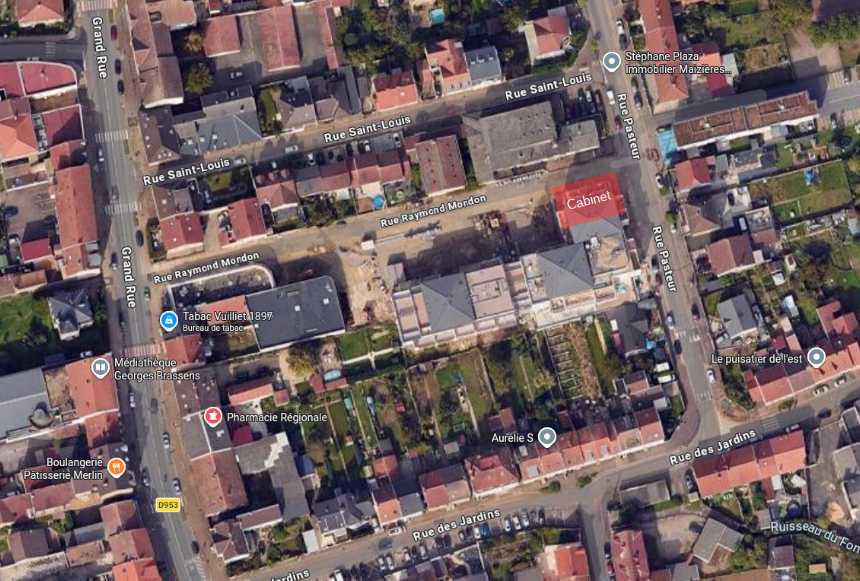 Plan accès ostéopathe Claire DEJEAN