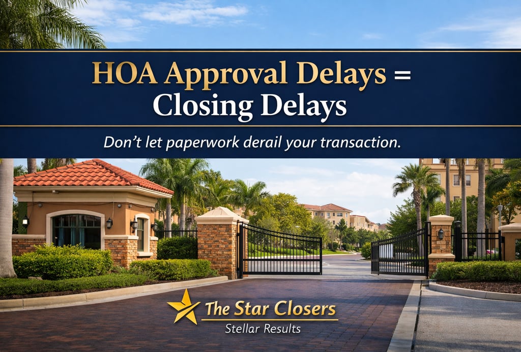HOA approval delays in Florida real estate closing process