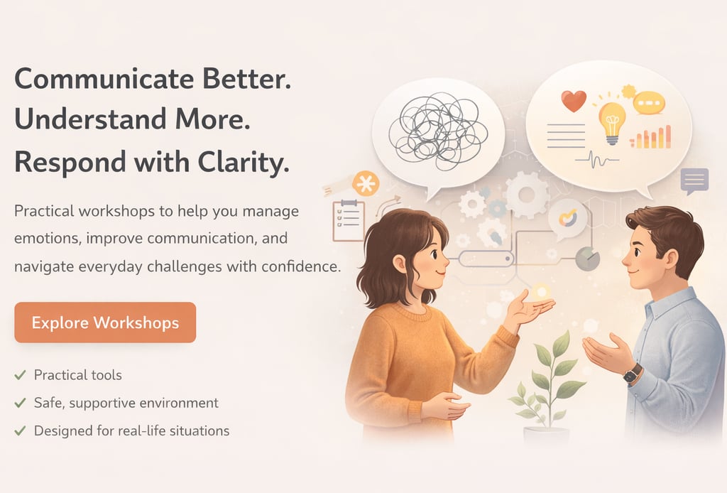 Practical workshops to help you manage emotions, improve communication and navigate challenges