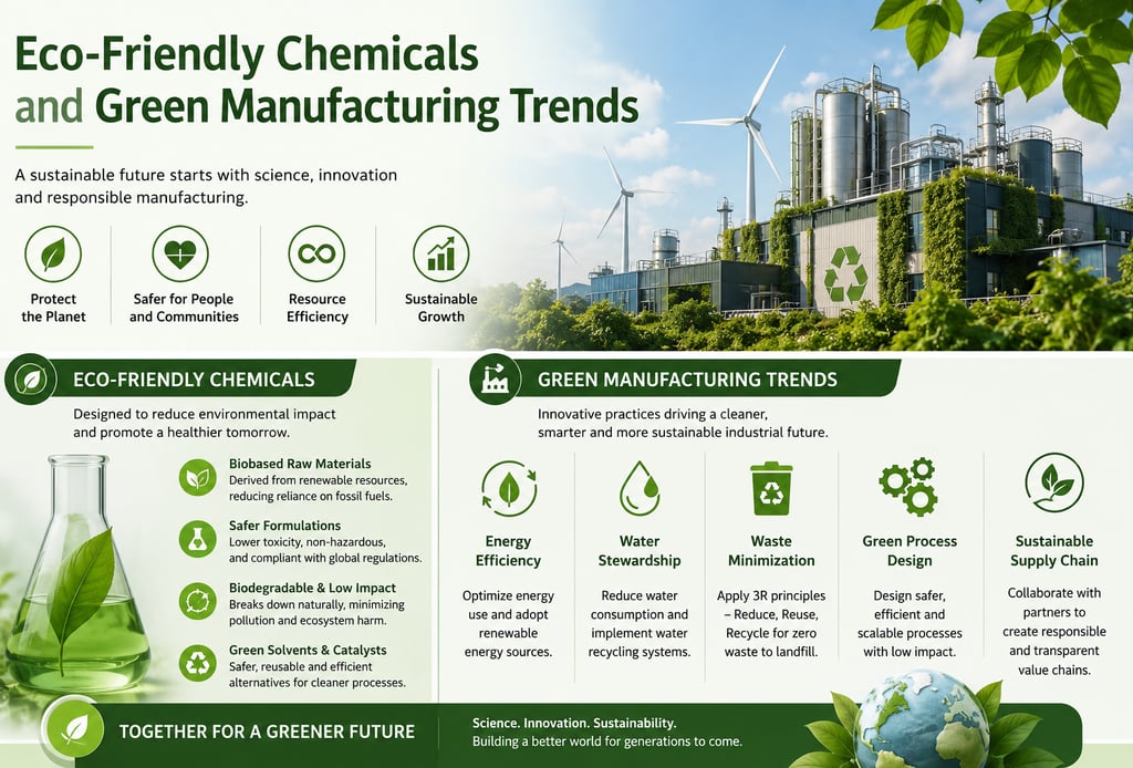Eco-Friendly Chemicals and Green Manufacturing Trends